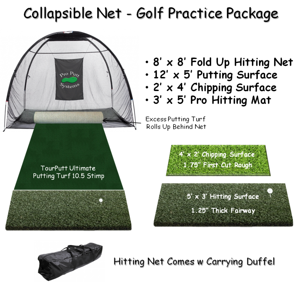 Indoor Golf Practice Bundle Indoor Golf Hitting and Putting Bundle