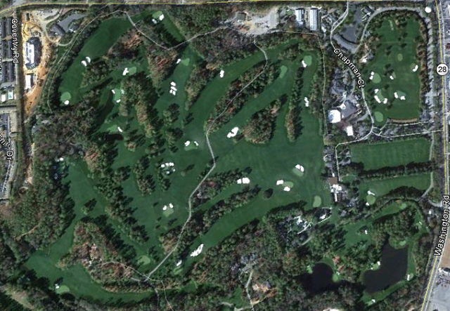Augusta National Golf Club Overhead View All 18