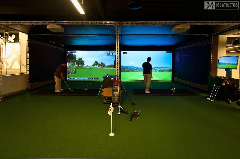University of Southern California indoor golf room