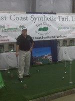 putting green at a trade show