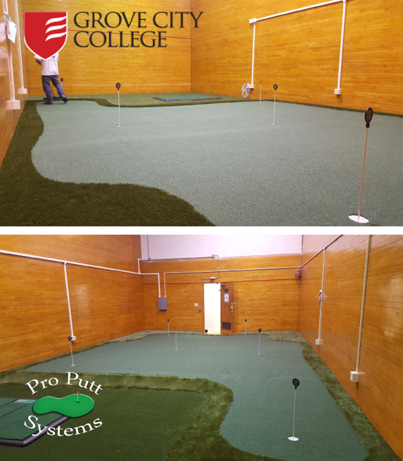 Racquetball Court Conversion to Golf Room