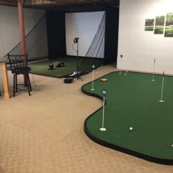 Indoor Putting Green in Sim Room