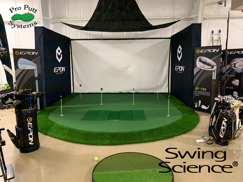 Simulator with Integrated Hitting Mat