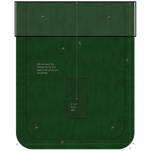 Custom Sim Green with Inset Hitting Mat