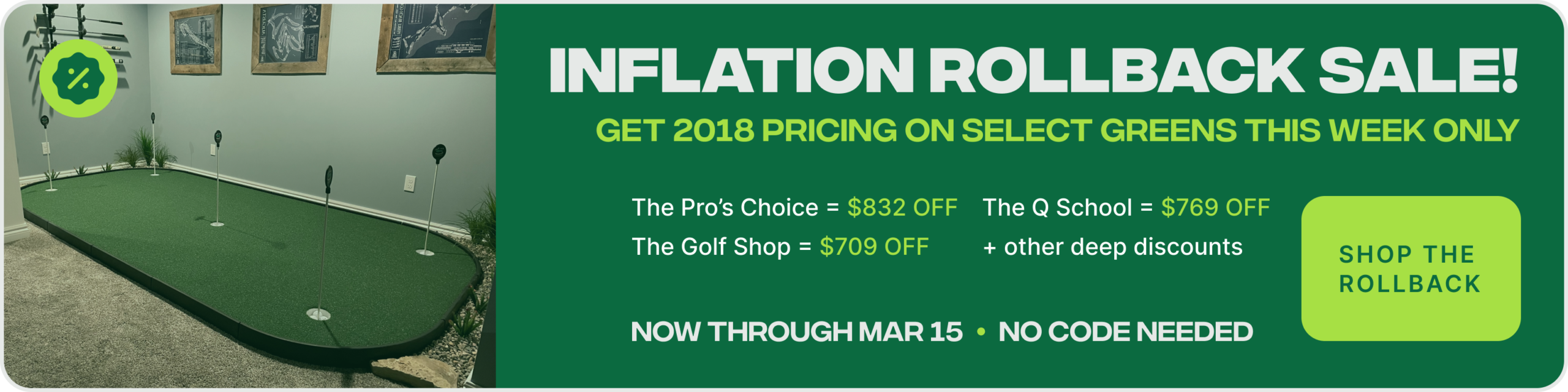 Inflation Rollback Sale - Prices Rolled Back to 2018